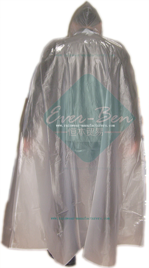 China PVC clear rain poncho mfanufactory-festival rain mac wholesaler-white pvc raincoat